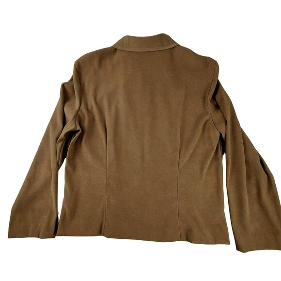 Briggs of New York Jacket Womens Tailored Suede Look Dressy Size 12 JH1573 - Picture 3 of 4